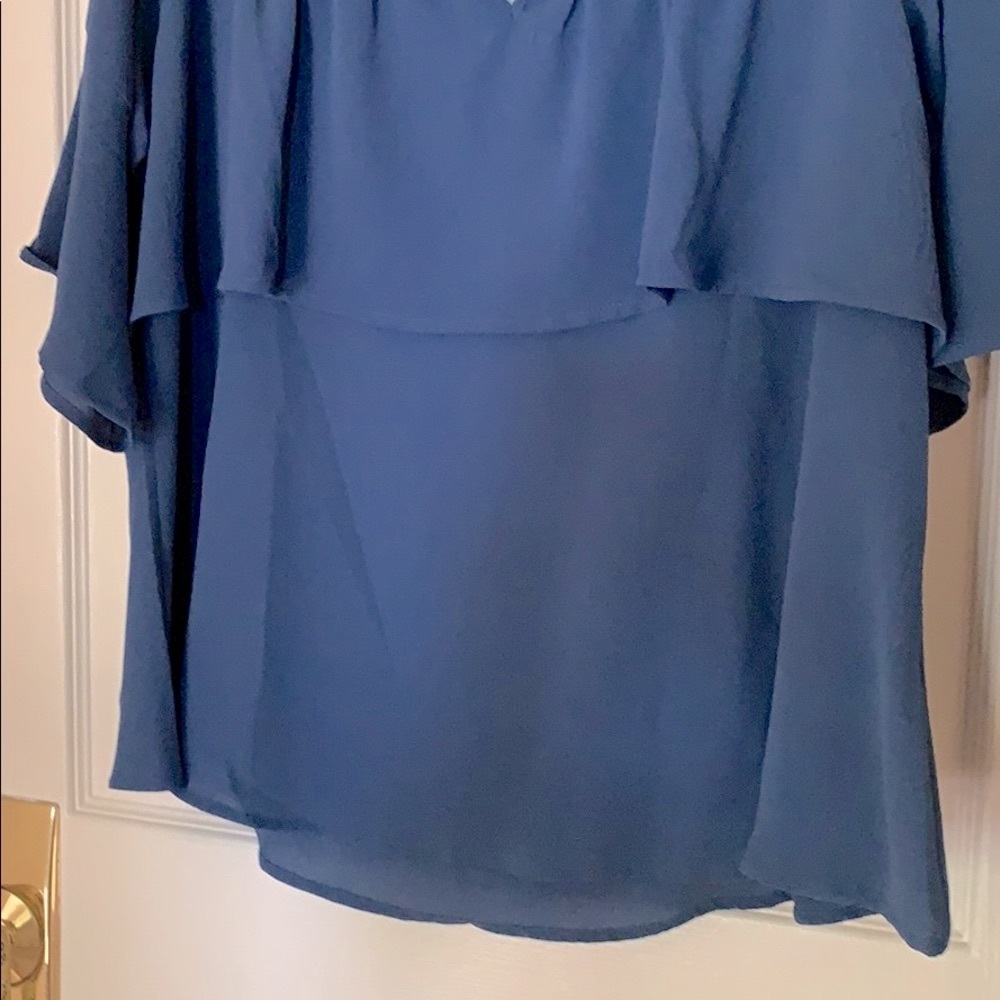 AUGUST SILK RUFFLE TOP - Picture 4 of 7
